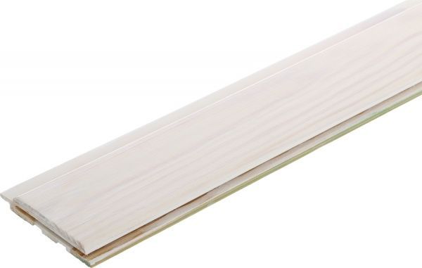 Вагонка деревянная Spot Decor 14х100х1200 мм брашированная альпийский белый