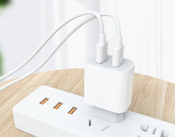 Сетевое зарядное устройство Denmen DC05 2xUSB Type-A 2.4A White (6973224871944)