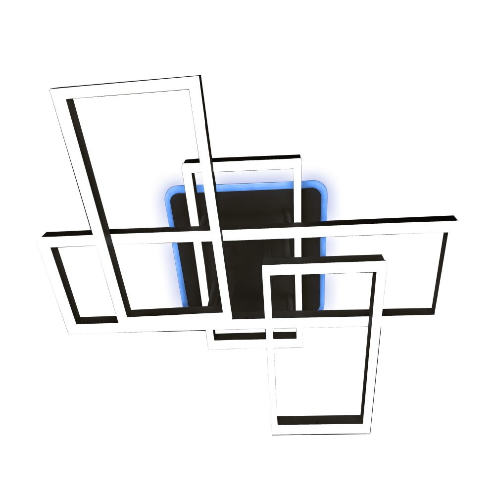 Люстра светодиодная Luminaria Люстра LED светодиодная LUMINARIA GENNY RGB 130W 5S BLACK (с пультом ДУ) 130 Вт LED-модуль 02 черный GENNY RGB 130W 5S BLACK