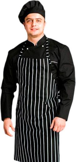 Фартух із нагрудником Lux-Form 000123 Зебра р. універсальний чорний