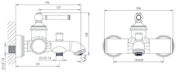 Змішувач для ванни Imprese Hydrant ZMK031806040