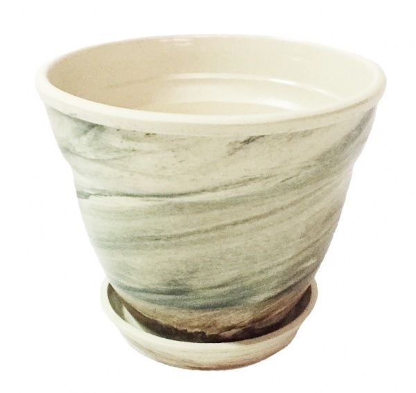 Горшок Флорин мрамор 2 л мрамор 