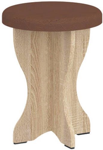 Табурет Пехотин 350х450х350 коричневый / дуб тахо 