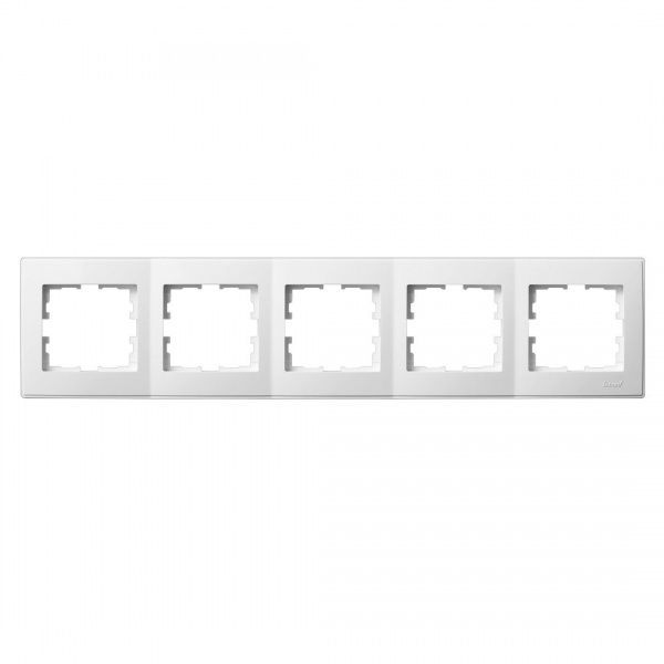 Рамка пятиместная Lezard Lesya горизонтальная белый 705-0200-150