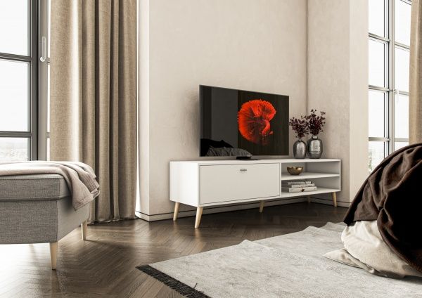 Тумба под ТВ Грейд RETRO Виттория 1600х450х400 нимфея альба 