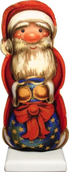 Украшение новогоднее на подставке Дед Мороз с мешком 30 см 