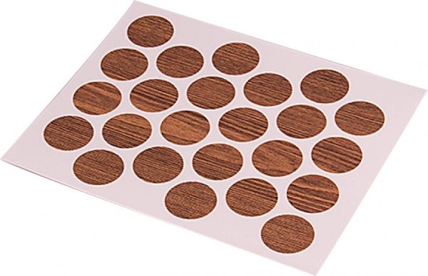 Заглушка самоклейка на мініфікс d20 мм 24 шт. дуб античний DC