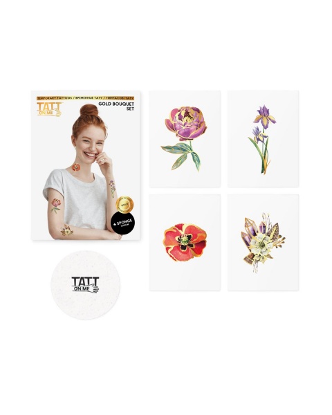 Тату временное TATTon.me Gold Bouquet Set