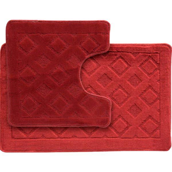Набір килимків Dariana Little 45x71 + 45x43 Плитка червоний