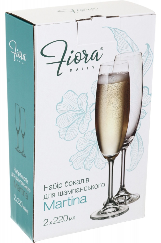 Набор бокалов для шампанского Fiora Martina 220 мл 2 шт.