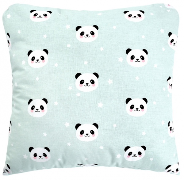 Подушка игрушка Панда 45x45 см мятный IDEIA 