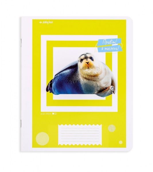 Комплект зошитів Морські тварини 12 аркушів у клітинку 25 шт. Поділля