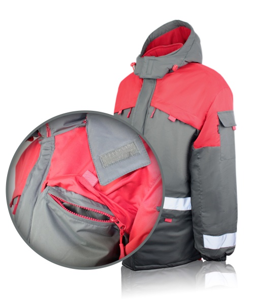 Куртка робоча Торнадо Грей р. 56-58 зріст 5-6 03078-112-116_(182-188) сірий із червоними вставками