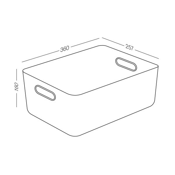 Ящик для зберігання MVM FH-13 LIGHT GRAY 160x360x257 мм