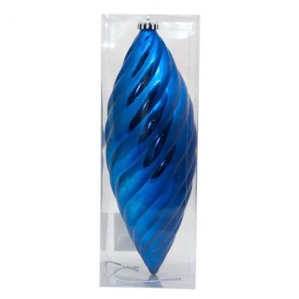 Украшение новогоднее Девилон Сосулька глянец, синее 890476 30 см