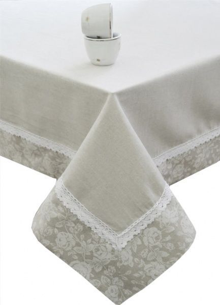 Скатерть Белая роза 140х140 см 140x140 см Прованс 