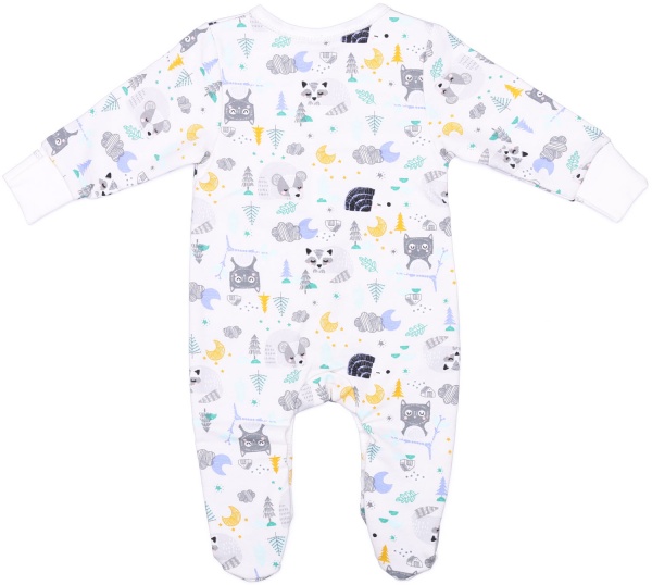 Комбінезон унісекс Minikin р.62 білий із принтом 