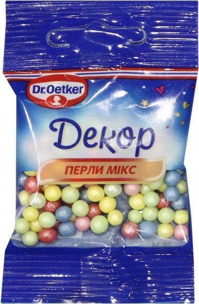 Посипка цукрова Перли мікс 10 г Dr. Oetker (5907707057601) 