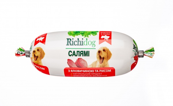 Корм вологий Для молодих та дорослих собак для усіх порід Richi Dog 120 г