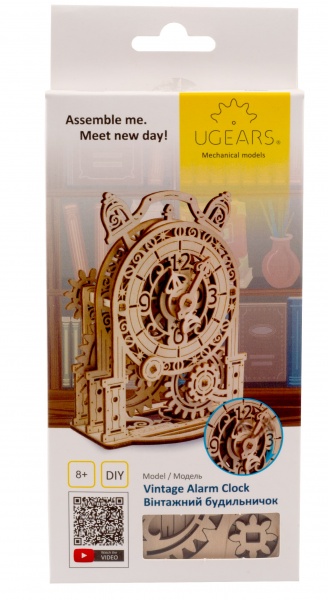 3D-конструктор UGEARS вінтажний будильничок