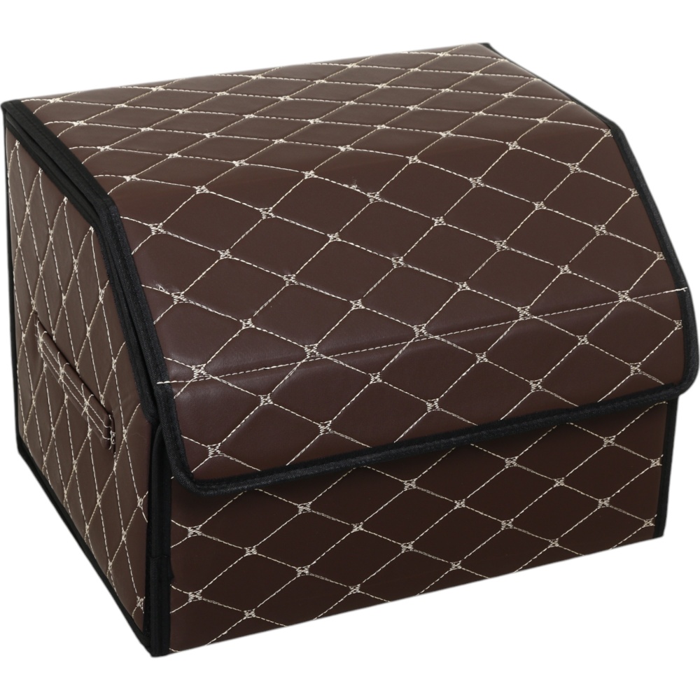 Сумка-органайзер в багажник розмір M Auto Assistance AA-433BW коричнево-білий