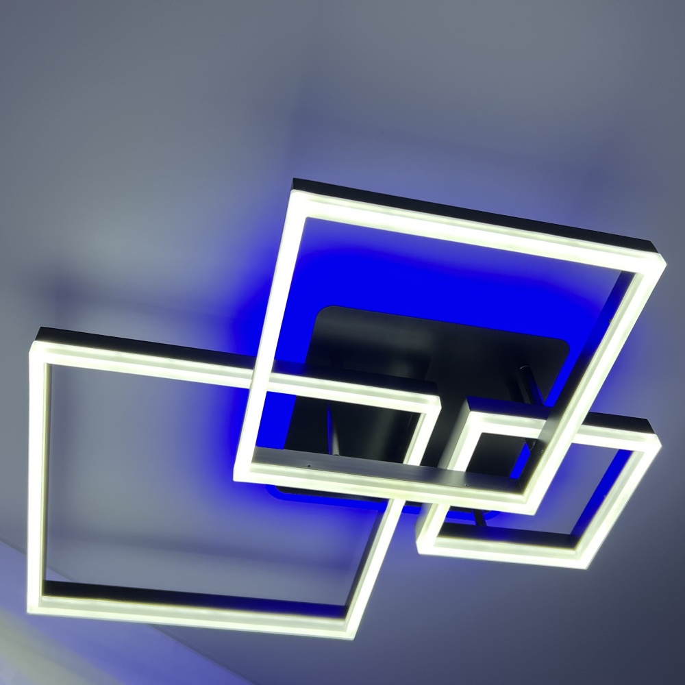 Люстра світлодіодна Luminaria 4x105 Вт LED-модуль чорний GENNY SQUARE RGB 105W 4S BLACK