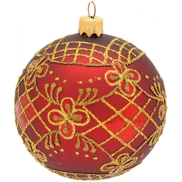 Шарик новогодний 2620-1 80 мм