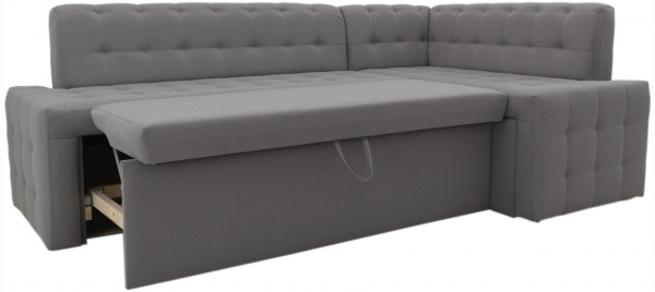 Куточок кухонний Кедр КАРАТ розкладний Г Мілос 84 світло-сірий 