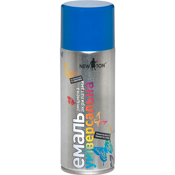 Эмаль аэрозольная New Ton универсальная RAL 5010 стандартный синий глянец 400 мл