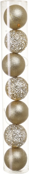 Набір ялинкових куль Комплект № 63 d 100 мм 7 шт./уп.