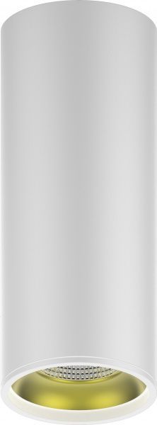 Светильник точечный Gauss накладной 12 Вт 3000 К белый/золото HD012 