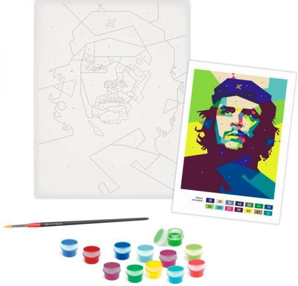 Набір, техніка акриловий живопис за номерами Ернесто Че Геваро Rosa Start 