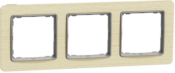 Рамка трехместная Schneider Electric Sedna Elements универсальная дерево светлое SDD380803