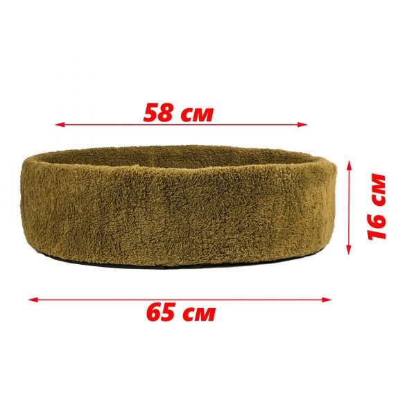 Лежак з подушкою FX home оливковий 65x65x16 см