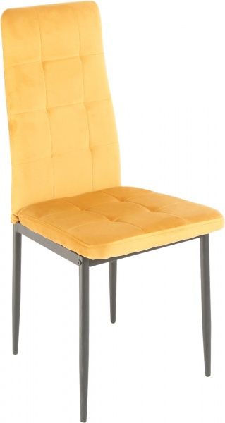 Стул обеденный GT Racer K-2010 velvet черно-серый/горчичный