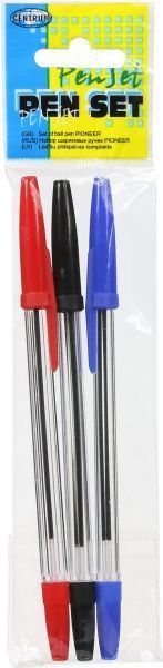 Набор ручек шариковых Centrum Pioneer 3 шт. 82633 