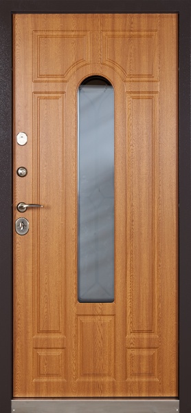 Дверь входная Abwehr стальные MG3 (487+487)(Vс)(СПЗ)(К25/ЗК) 096L(ЗД+РТ)+(ЗД) дуб золотой 2050x960 мм левая