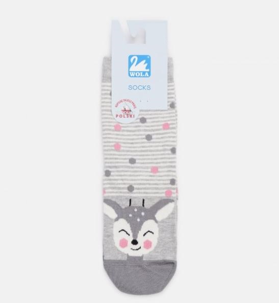 Носки для девочек Wola W34.01P 218 р. 27-29 светло-серый 