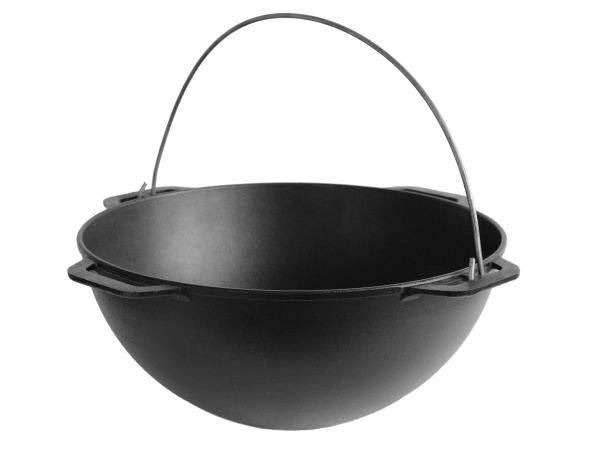 Казан Brizoll ø400 мм 152 мм 12 л чавунний азіатський 12 л з чавунною кришкою-сковородою