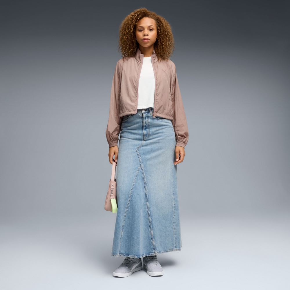 Куртка жіноча Puma HER Relaxed Woven Full-Zip Jacket 69188788 р.XS бежева