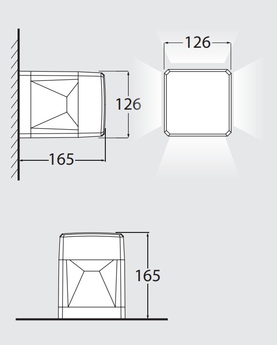 Светильник уличный настенный FUMAGALLI Elisa Wall Clear GX53 3 Вт IP55 черный