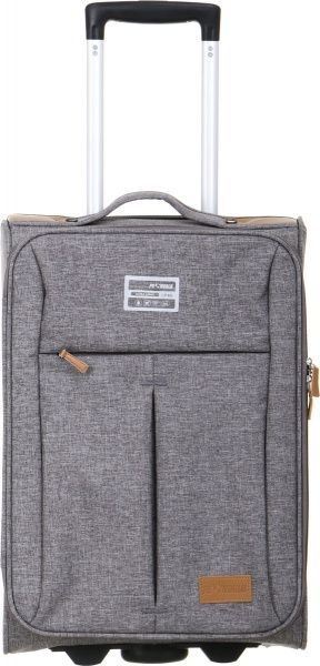 Чемодан серый на колесах 44х22х66 см 