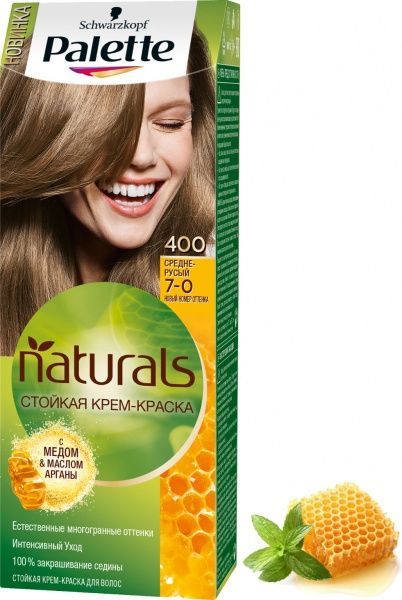 Крем-фарба для волосся Palette Naturals (Фітолінія) 7-0 (400) середньо-русий 110 мл