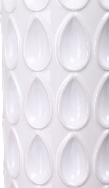 Ваза керамічна біла Fest Squama 14,5x14,5x32,3 см