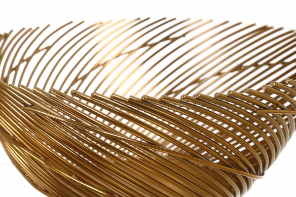 Фруктовница PANACHE Woven Metal 12 см золото 