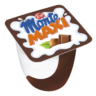 Десерт молочний Zott Monte з шоколадом та горіхами 100 г 