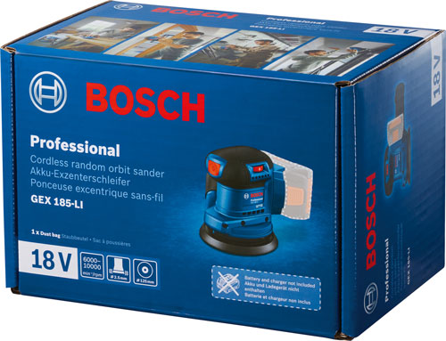 Эксцентриковая шлифмашина Bosch Professional GEX 185-LI 06013A5020