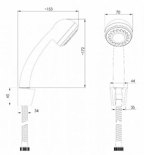 Душевой набор Rubineta Sweet Con/Imp + Grand 625017 