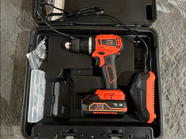 Шуруповерт ударний акумуляторний Tekhmann TCD-45/i20 BS KITBOX 873397