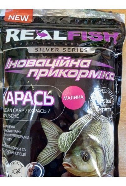 Прикормка RealFish 1000 г малина Карась